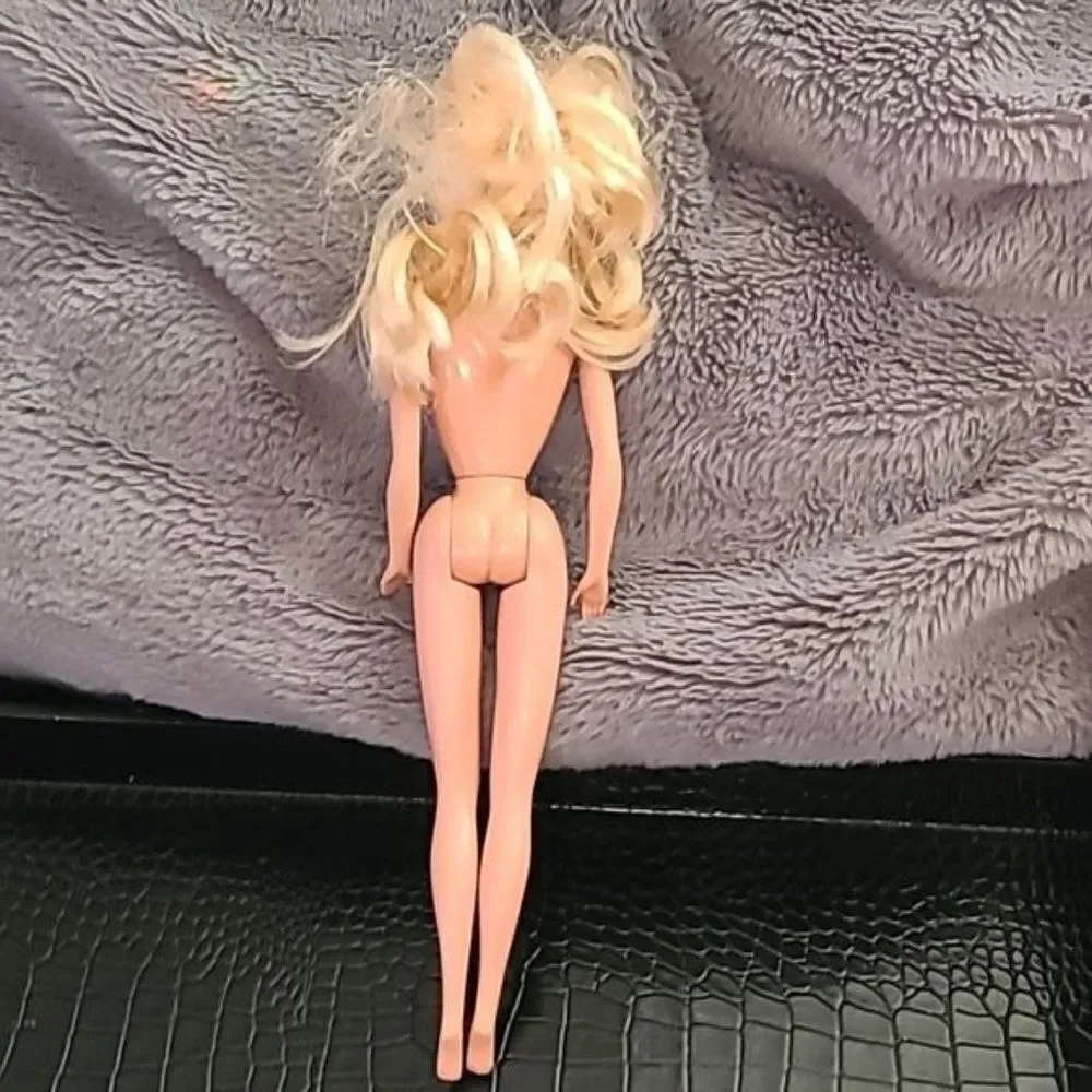 Vintage Mattel 90s Blonde Barbie Doll Bangs Made in Malaysia